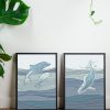 plakat delfiny i plakat wieloryb